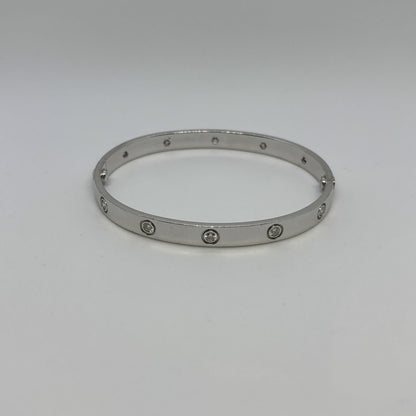 Cartier Love Bracelet Full Diamond White Gold Size ONE SIZE