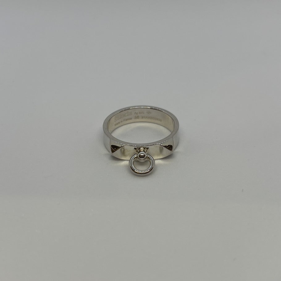 HERMES Collier de Chien SV925 Silver Ring Size 58