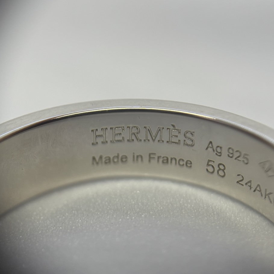 HERMES Collier de Chien SV925 Silver Ring Size 58
