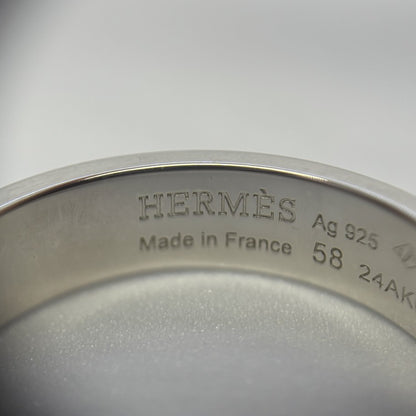HERMES Collier de Chien SV925 Silver Ring Size 58