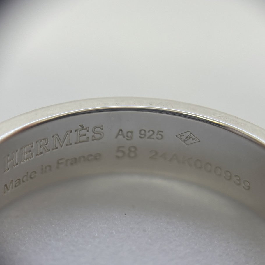 HERMES Collier de Chien SV925 Silver Ring Size 58