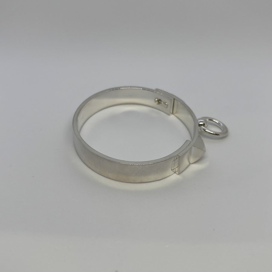 HERMES Collier de Chien Silver Bracelet Size ONE SIZE