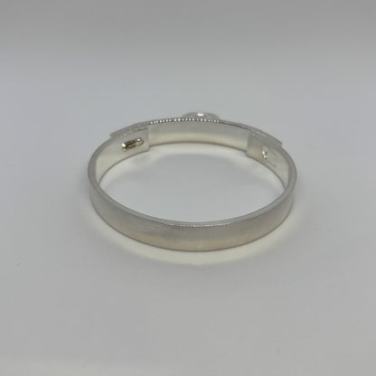 HERMES Collier de Chien Silver Bracelet Size ONE SIZE