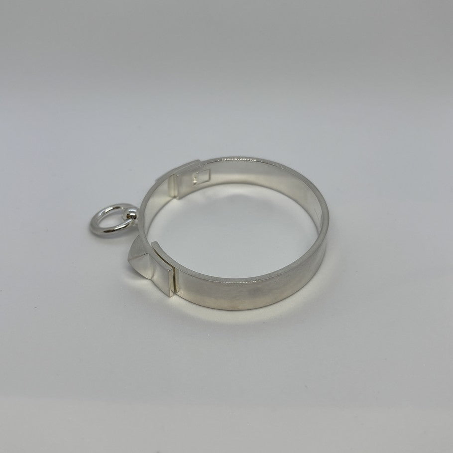 HERMES Collier de Chien Silver Bracelet Size ONE SIZE