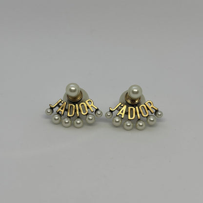Dior J'ADIOR Faux Pearl Gold Earrings Size ONE SIZE