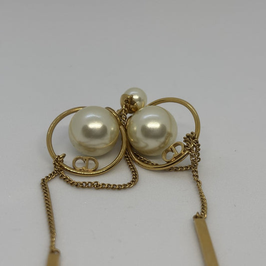 Dior Tribales Asymmetrical Faux Earrings Gold Size ONE SIZE