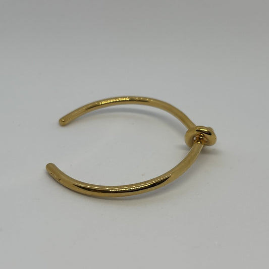 CELINE Knot Small Hoop Earrings Gold Size ONE SIZE