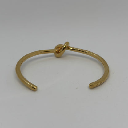 CELINE Knot Extra Thin Bangle Bracelet Gold Size ONE SIZE