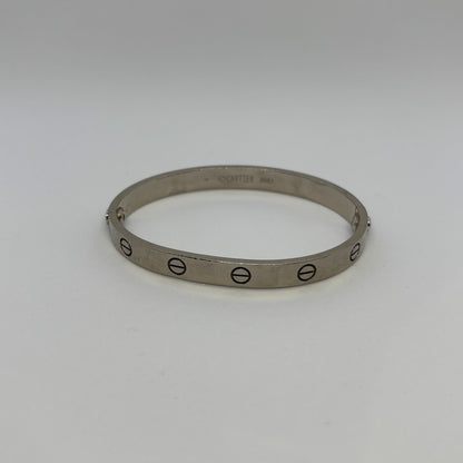 Cartier Love Bracelet K18WG White Gold Bangle Size 17