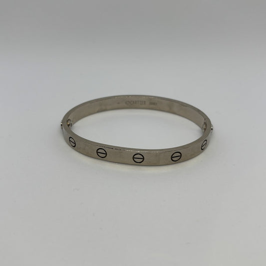 Cartier Love Bracelet K18WG White Gold Bangle Size 17