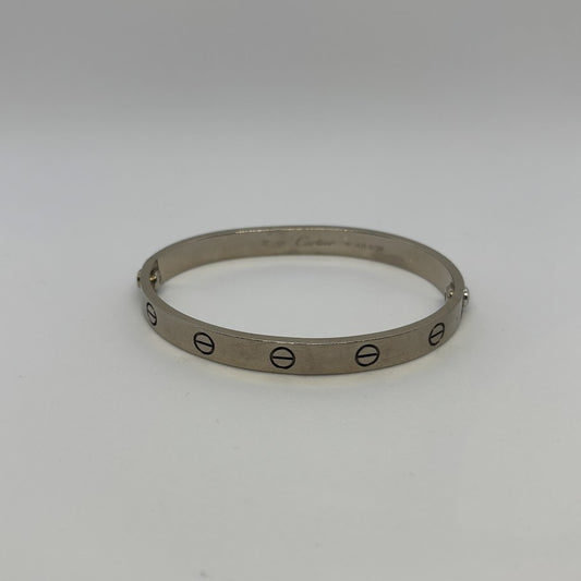 Cartier Love Bracelet K18WG White Gold Bangle Size 17