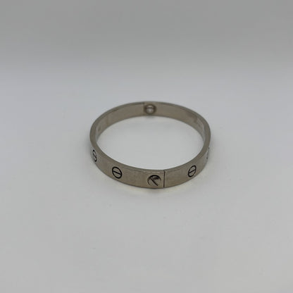 Cartier Love Bracelet K18WG White Gold Bangle Size 17