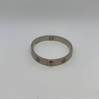 Cartier Love Bracelet K18WG White Gold Bangle Size 17