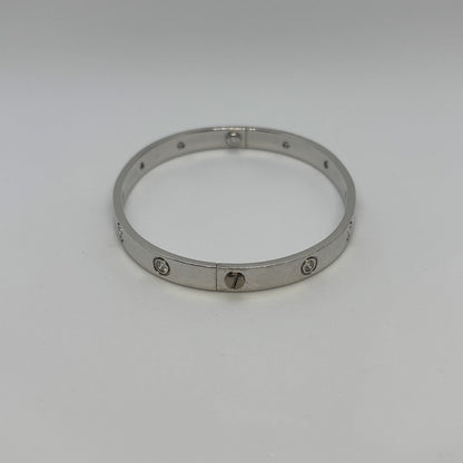 Cartier Love Bracelet K18WG White Gold Bangle Size 17