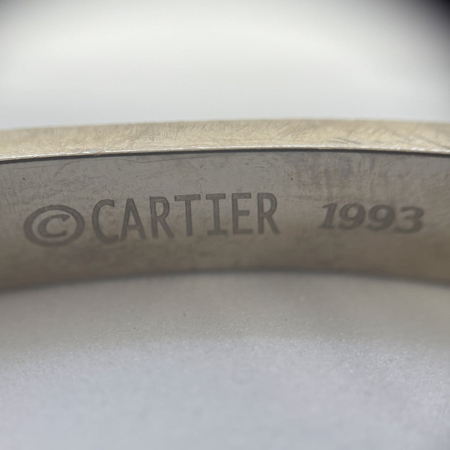 Cartier Love Bracelet K18WG White Gold Bangle Size 17