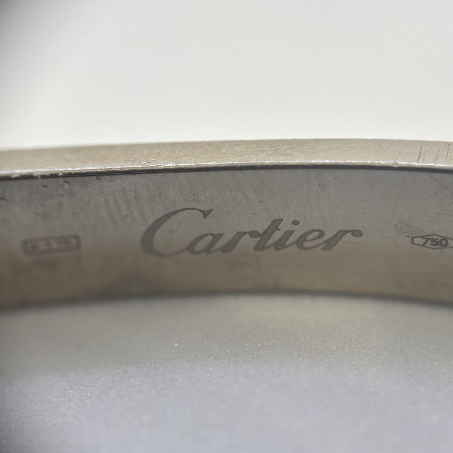Cartier Love Bracelet K18WG White Gold Bangle Size 17