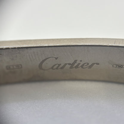 Cartier Love Bracelet K18WG White Gold Bangle Size 17