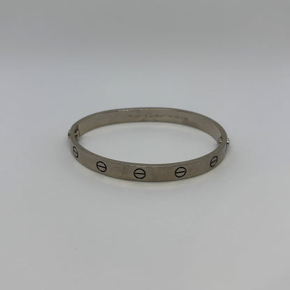 Cartier Love Bracelet K18WG White Gold Bangle Size 17