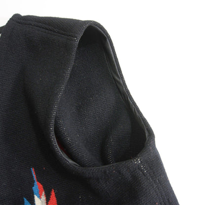 ORTEGA'S Black Chimayo Wool Vest Size 44