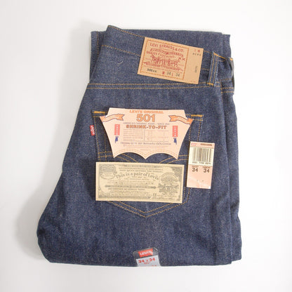 LEVI'S 90s 501 Deadstock USA Raw Denim Jeans Size 34×34