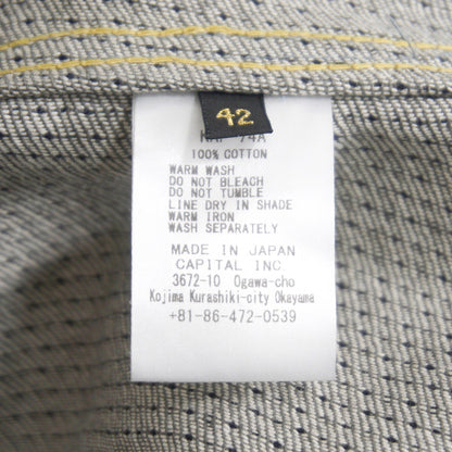 KAPITAL Century Sashiko Denim Jacket Size 42