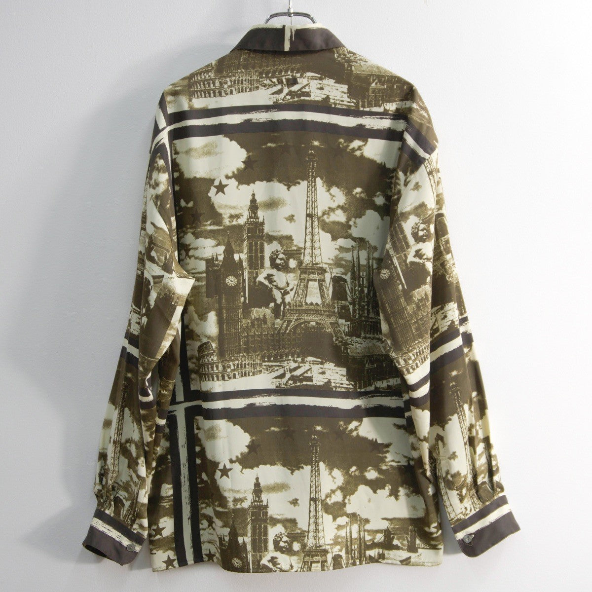 Jean Paul GAULTIER HOMME Archive Eiffel Print Shirt Size 48