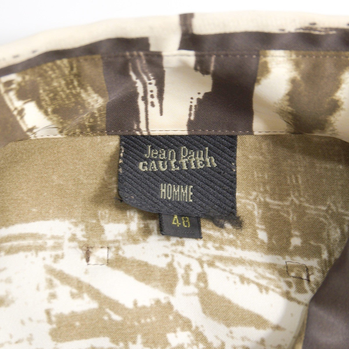 Jean Paul GAULTIER HOMME Archive Eiffel Print Shirt Size 48