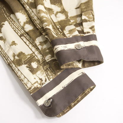 Jean Paul GAULTIER HOMME Archive Eiffel Print Shirt Size 48