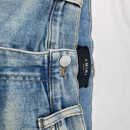 AMIRI Shotgun Distressed Jeans Light Blue Size 34