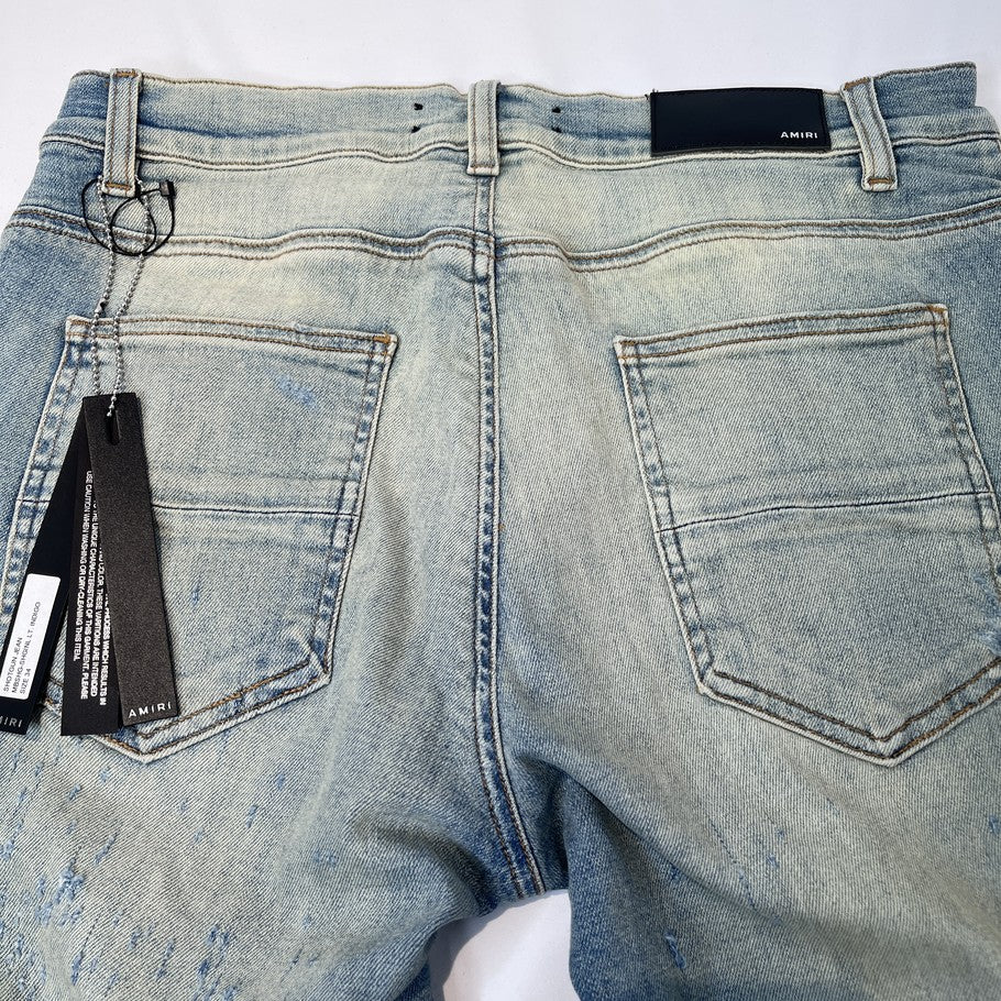 AMIRI Shotgun Distressed Jeans Light Blue Size 34