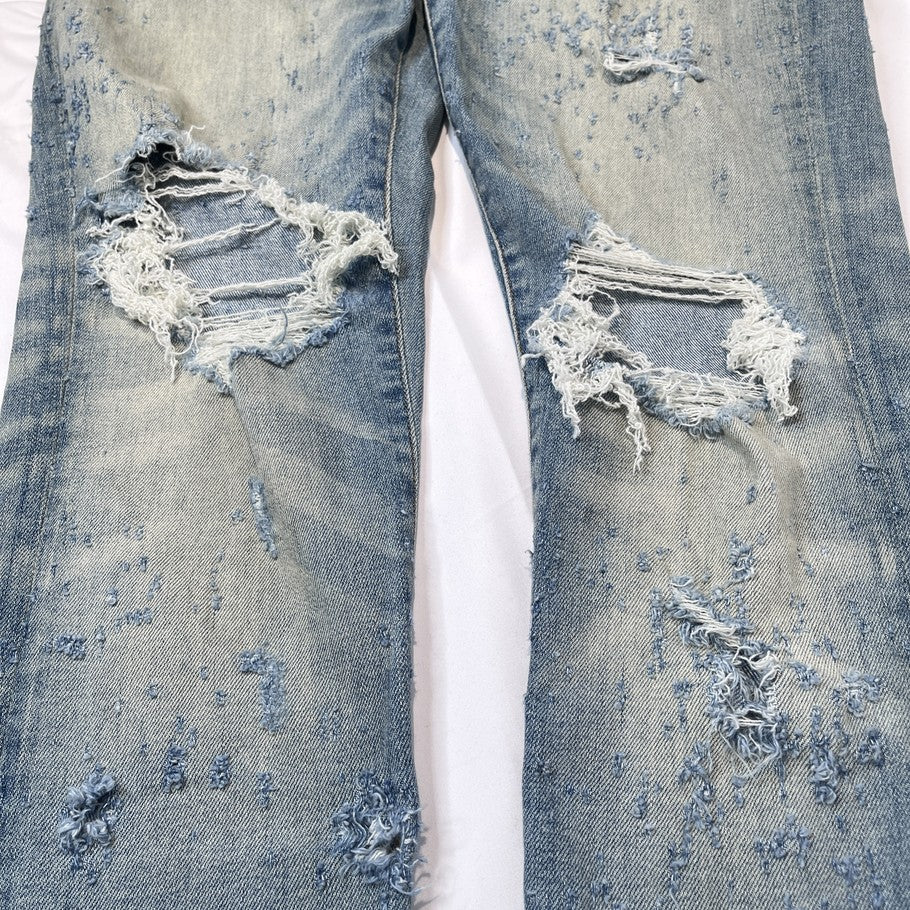 AMIRI Shotgun Distressed Jeans Light Blue Size 34