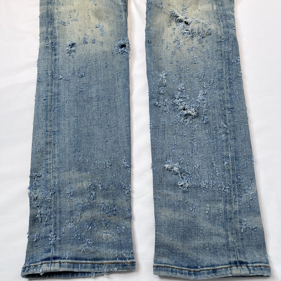 AMIRI Shotgun Distressed Jeans Light Blue Size 34