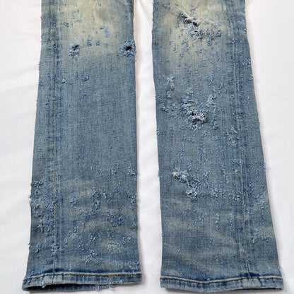 AMIRI Shotgun Distressed Jeans Light Blue Size 34