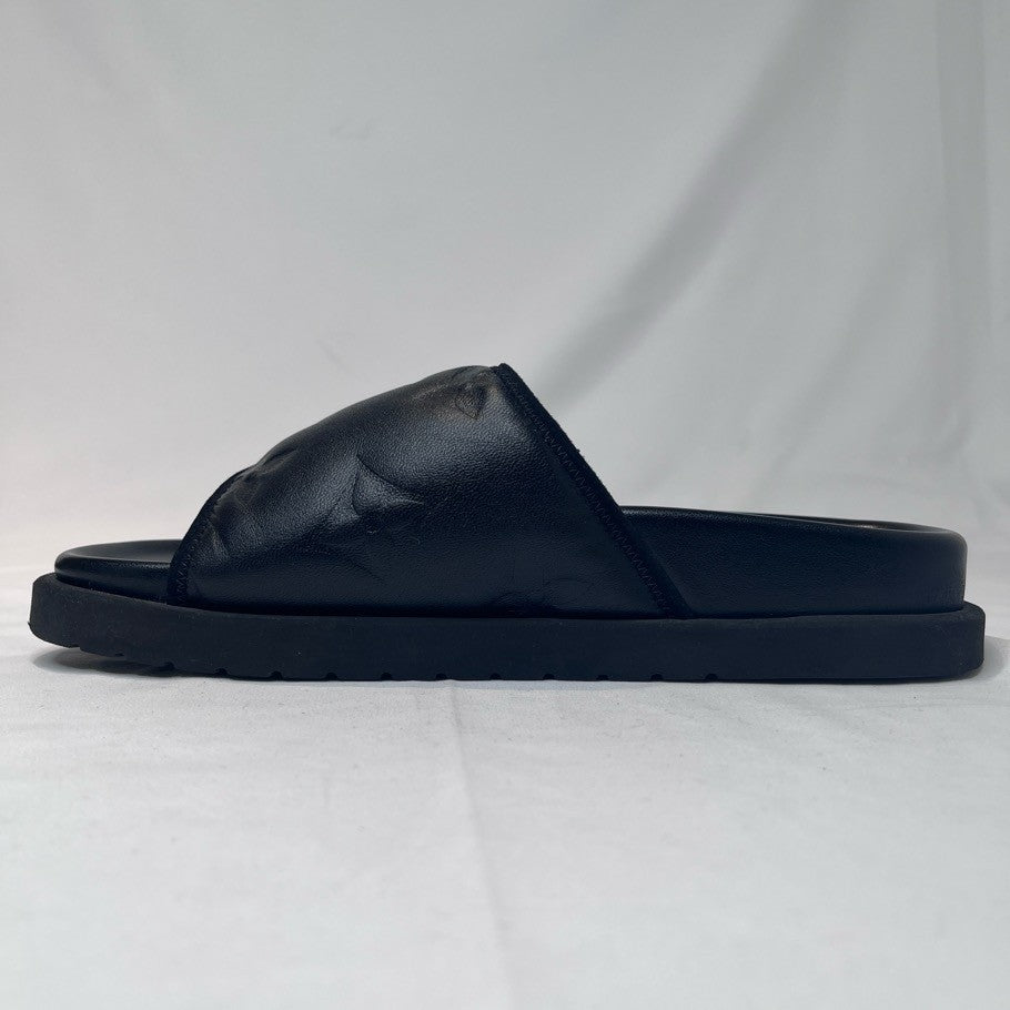 LOUIS VUITTON Miami Monogram Giant Sandals Black Size 24.5cm