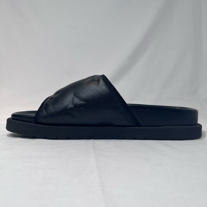 LOUIS VUITTON Miami Monogram Giant Sandals Black Size 24.5cm
