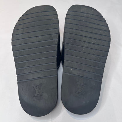 LOUIS VUITTON Miami Monogram Giant Sandals Black Size 24.5cm