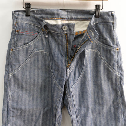 IRON HEART 803 Herringbone Double Knee Logger Jeans Size 32