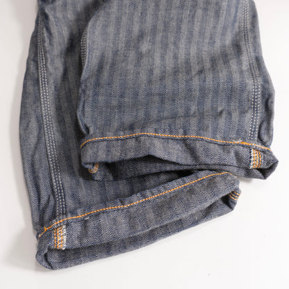 IRON HEART 803 Herringbone Double Knee Logger Jeans Size 32