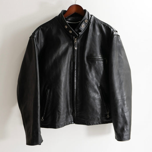 SCHOTT 641 Single Rider Leather Jacket Boa Liner Size 46