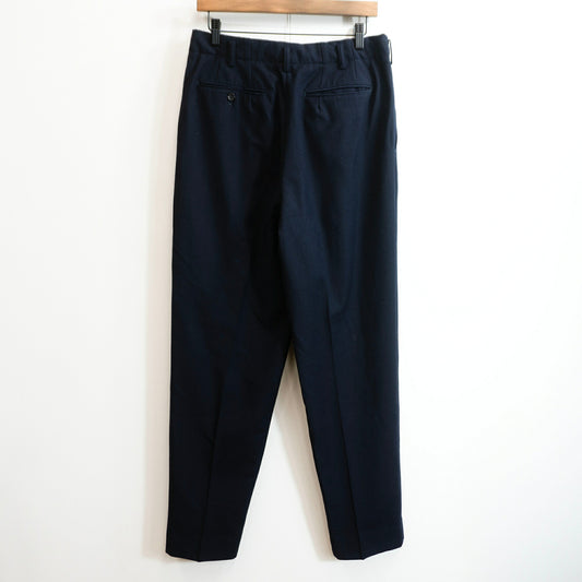 COMME des GARCONS HOMME 80s 2-Tuck Wool Slacks Navy Size M
