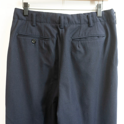 COMME des GARCONS HOMME 80s 2-Tuck Wool Slacks Navy Size M