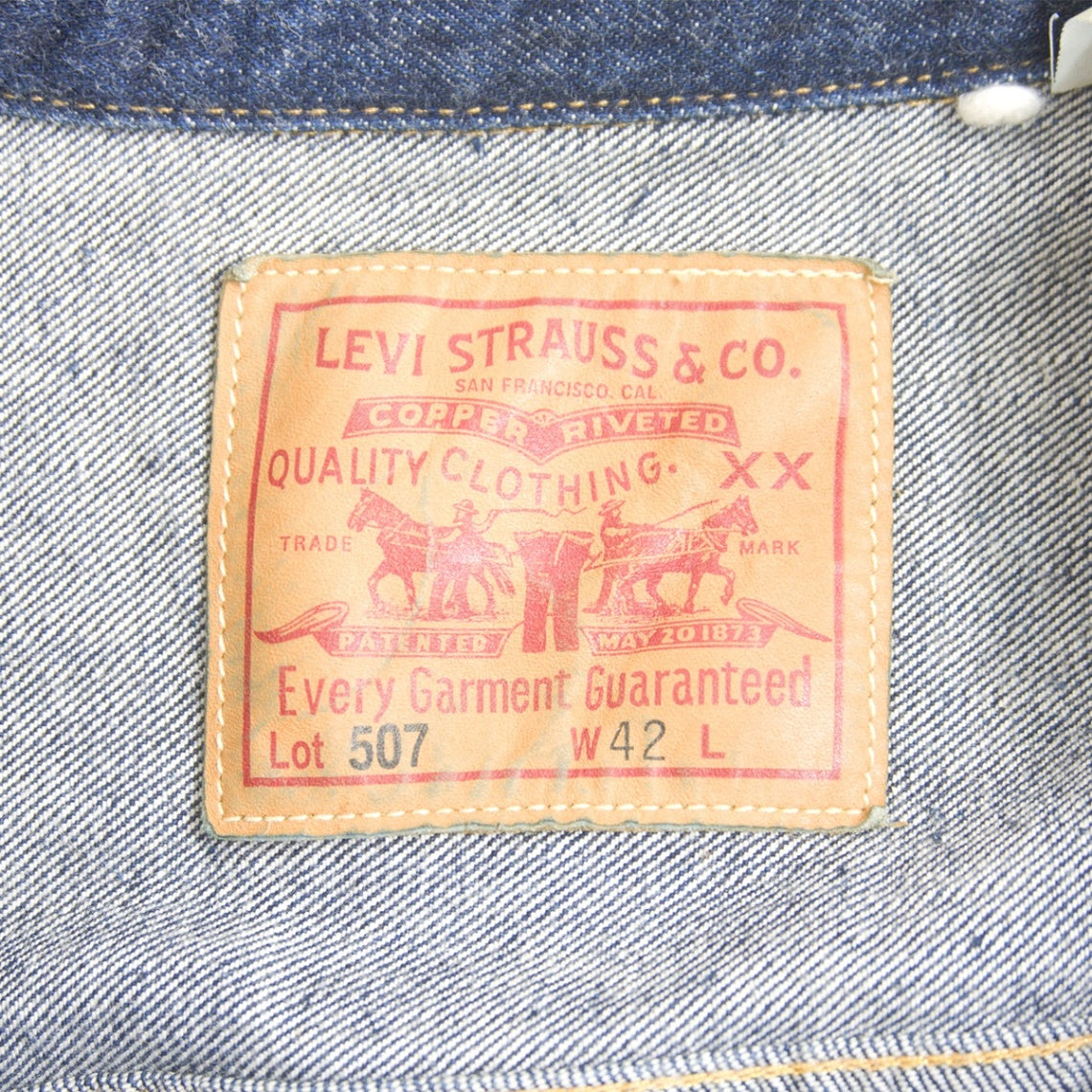 LEVI'S VINTAGE CLOTHING 507XX Big E Denim Jacket Size 42