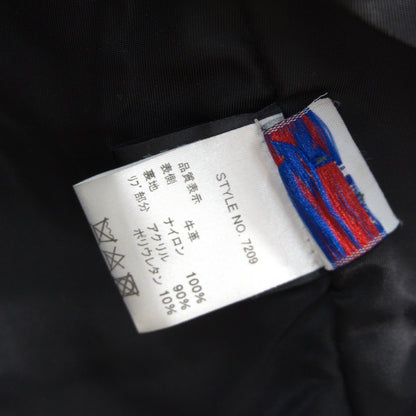SCHOTT 103US Black Collared Single Leather Jacket Size 42