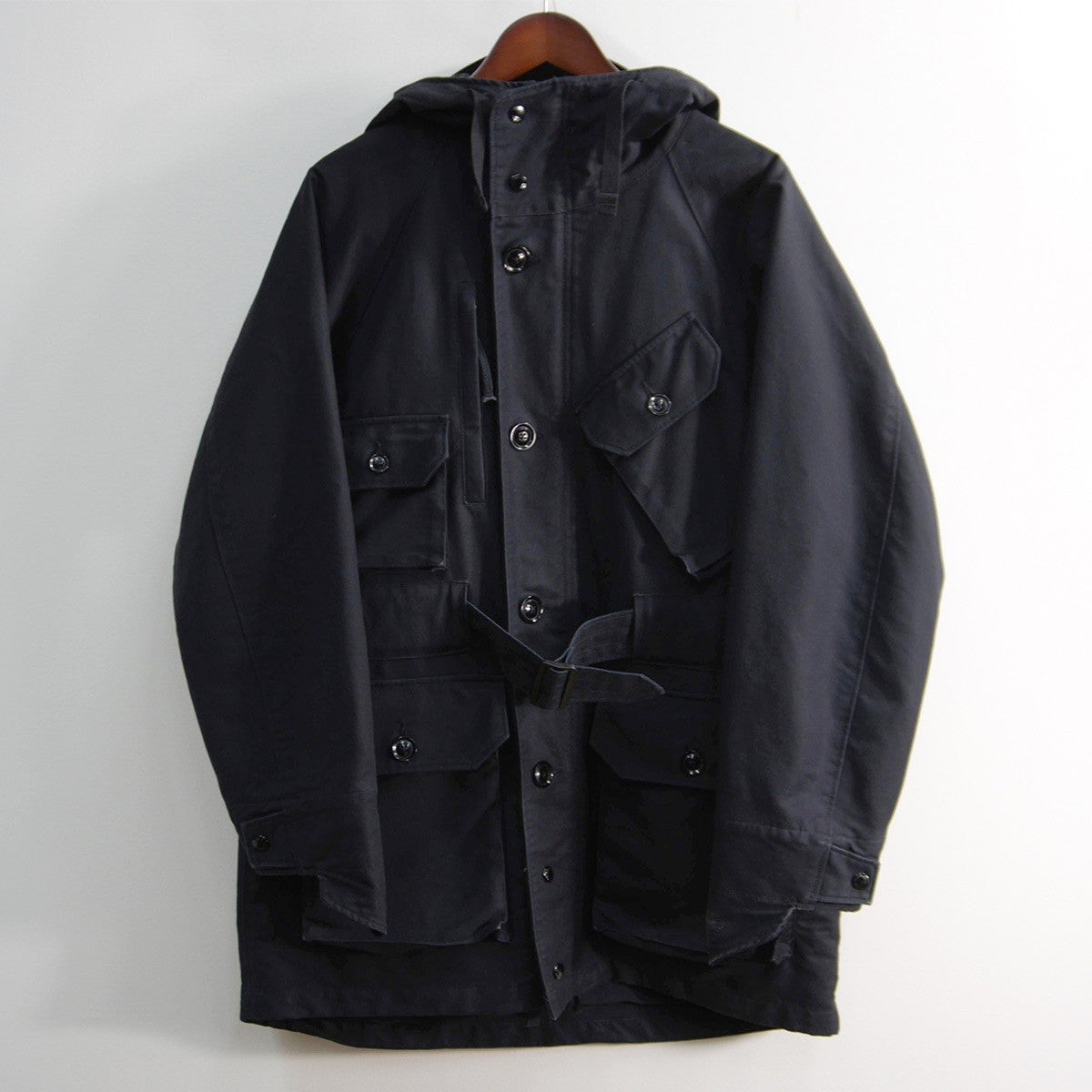 Engineered Garments Navy Double Cloth Field Parka Jacket Size S