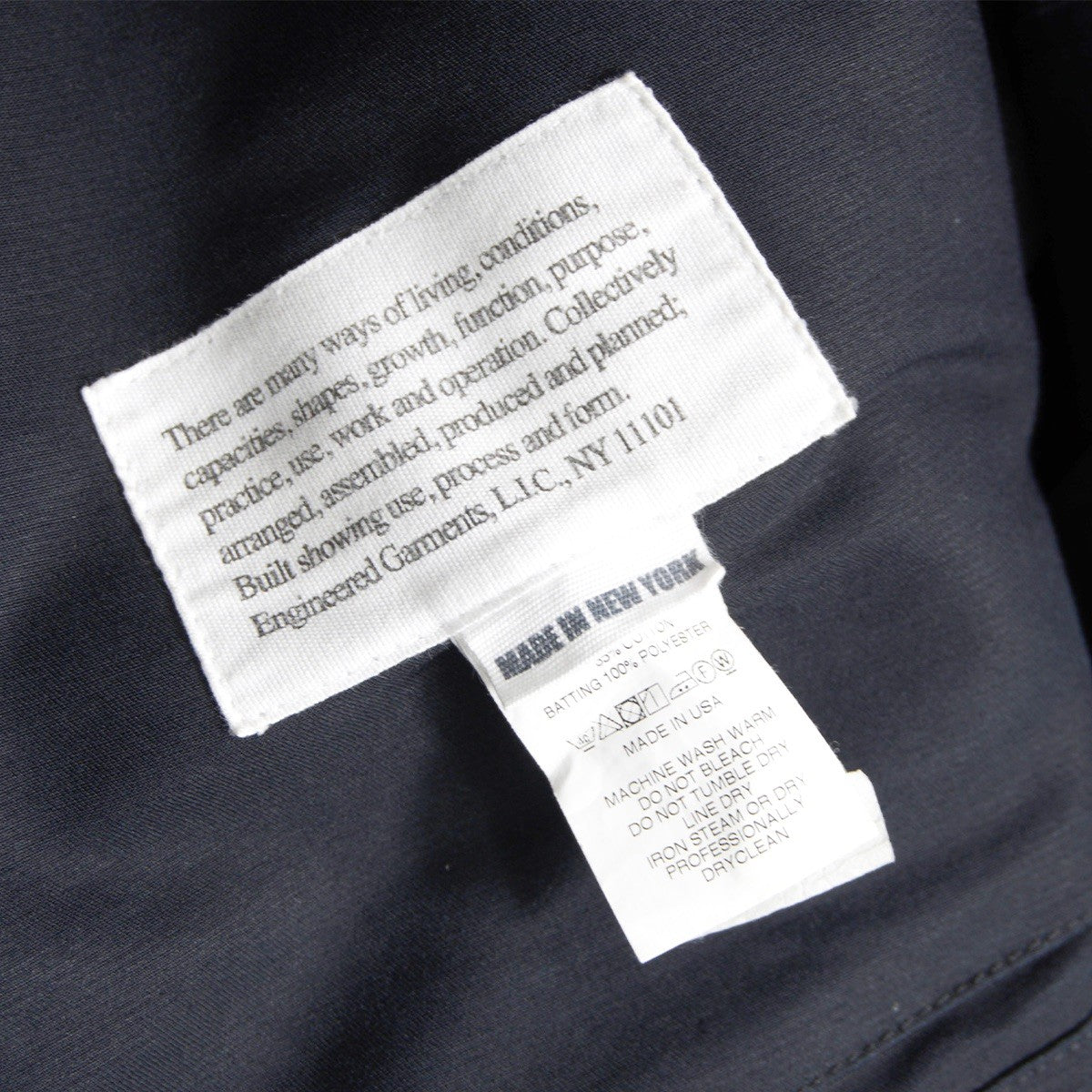 Engineered Garments Navy Double Cloth Field Parka Jacket Size S