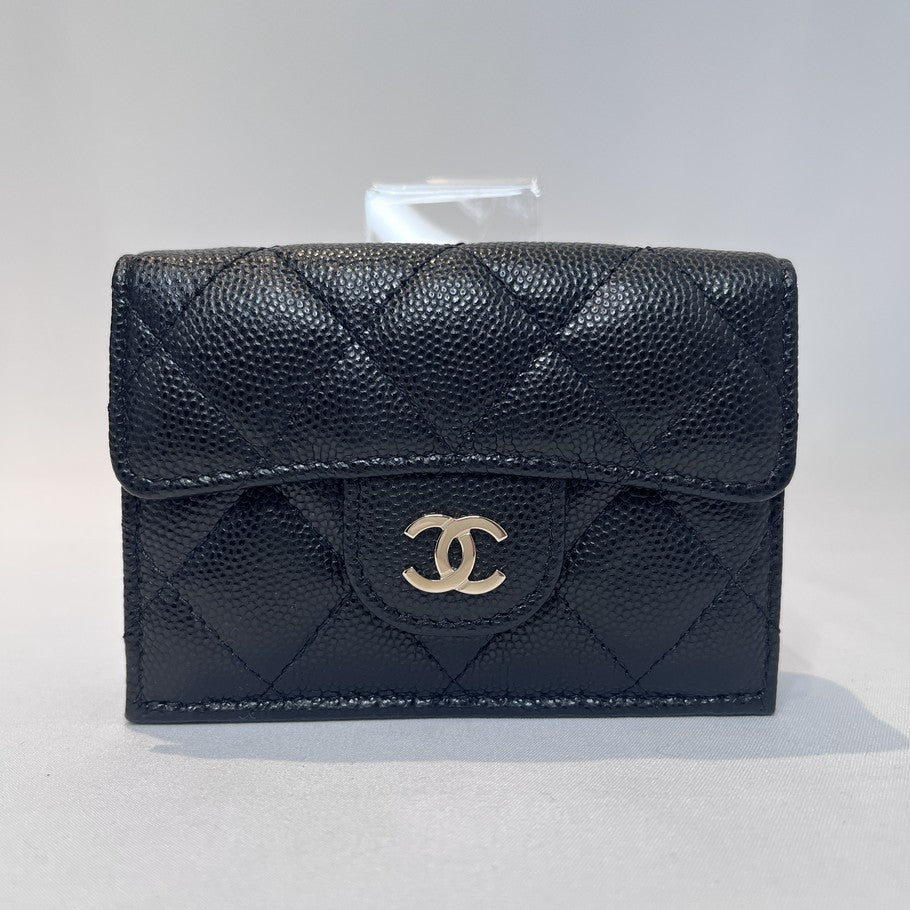 CHANEL Classic Small Flap Caviar Wallet Black Size ONE SIZE