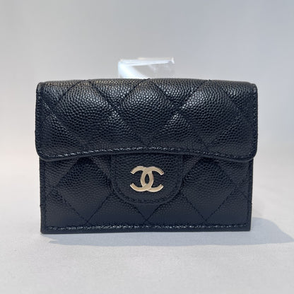 CHANEL Classic Small Flap Caviar Wallet Black Size ONE SIZE