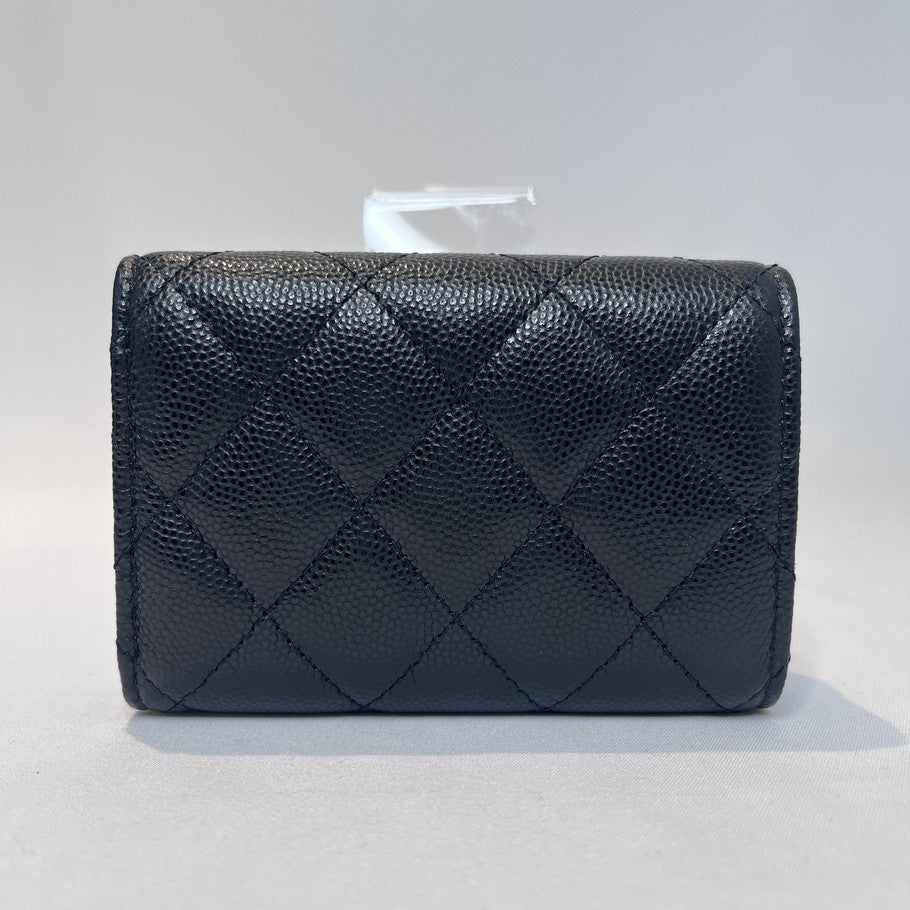 CHANEL Classic Small Flap Caviar Wallet Black Size ONE SIZE
