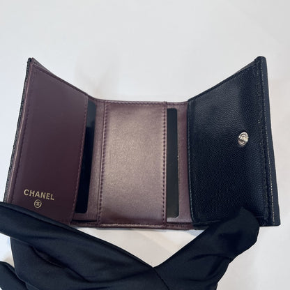 CHANEL Classic Small Flap Caviar Wallet Black Size ONE SIZE