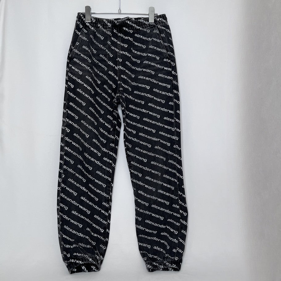 Alexander Wang All-Over Print Black Jeans Size XS